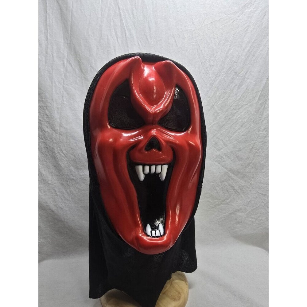 Vintage Funworld Devil Mask Red Evil Face Scream Easter Unlimited